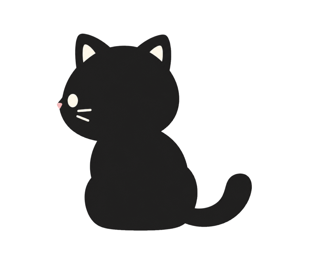 後ろを振り返るかぎねこ